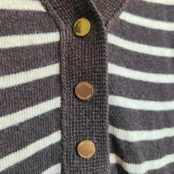 Tory Burch Women's Felicia Tunic Striped Wool Cashmere Blend Sweater LG - Picture 4 of 12